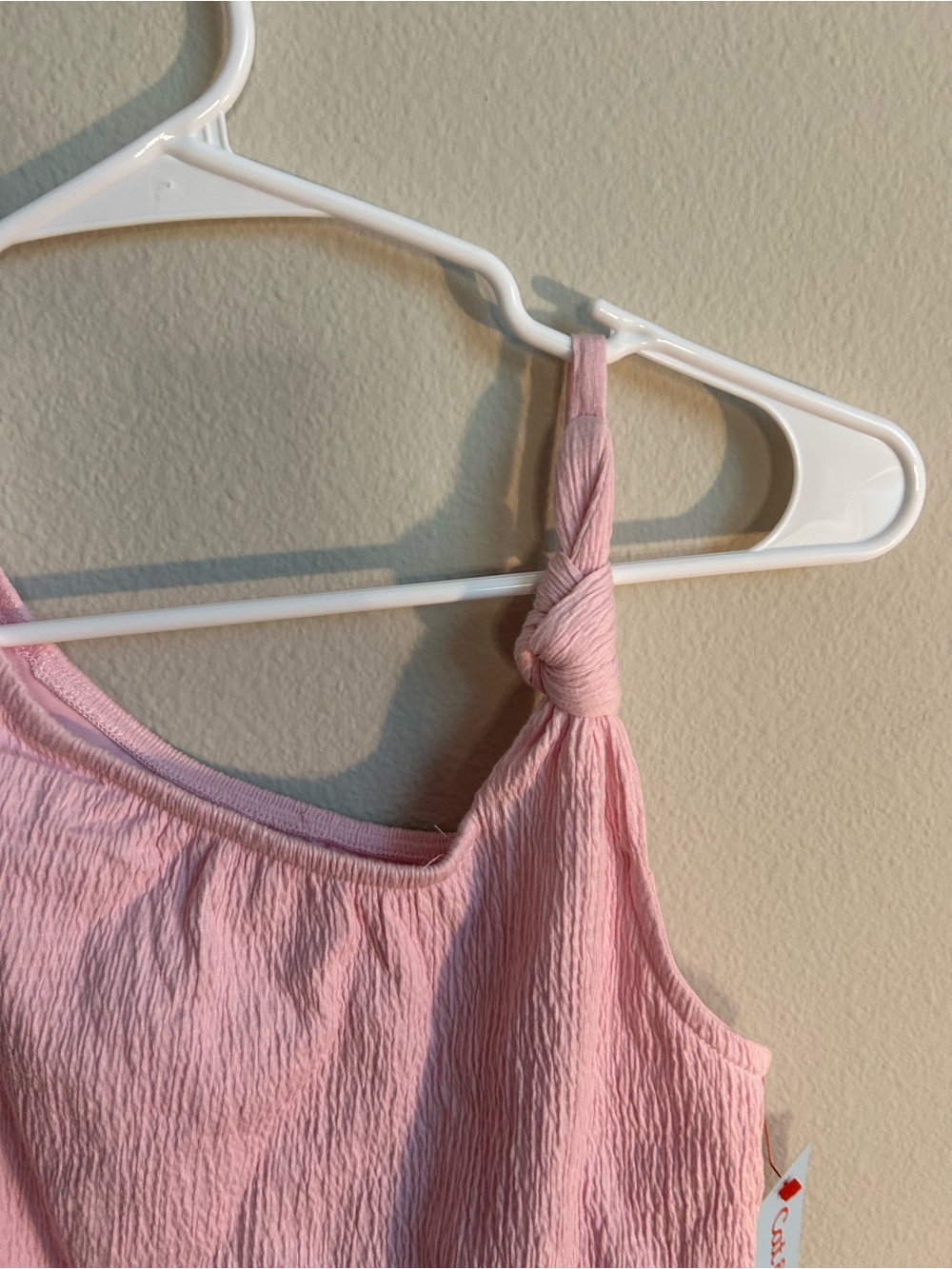 Cat & Jack Pink Knot-Shoulder Bandeau Tank - Picture 3 of 8